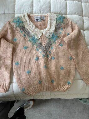 Hand Knit Vintage Sweater